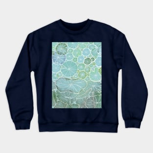 Water Lily Leafs Crewneck Sweatshirt